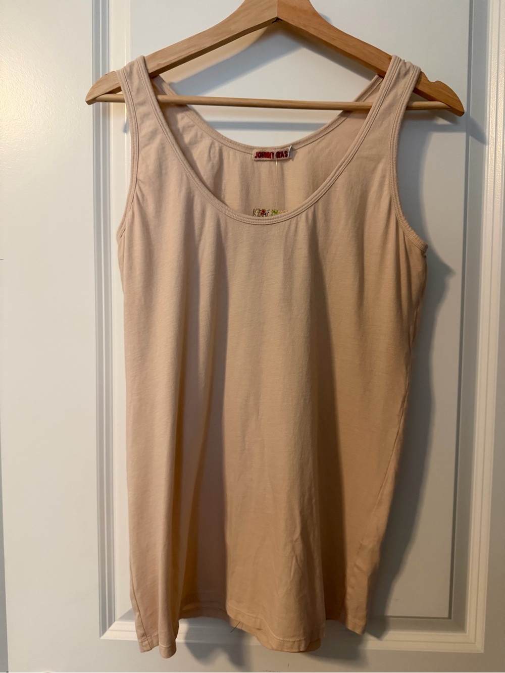 Johnny Was Women's beige Scoop Neck Tank